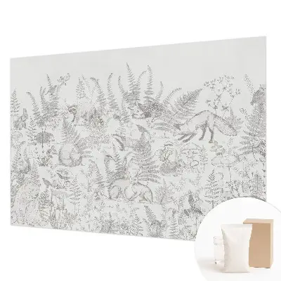 Papier peint photo sur tissu non tissé animaux de la forêt