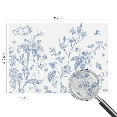 Papier peint photo imprimé sur tissu non tissé Motif floral