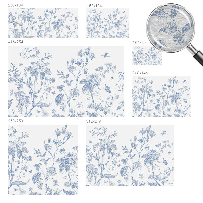 Papier peint panoramique chambre avec un motif floral