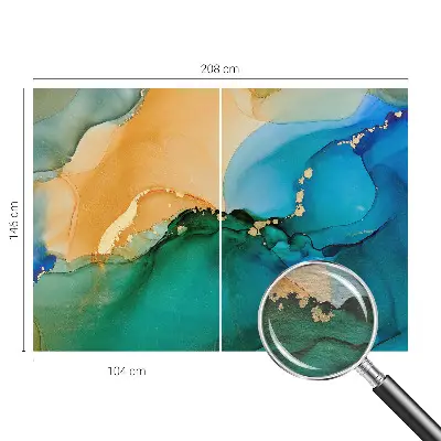 Papier peint photo grand format pour le mur Vagues colorées
