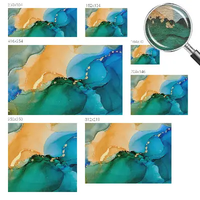 Papier peint photo grand format pour le mur Vagues colorées