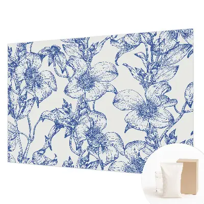 Papier peint intissé imprimé branches fleuries