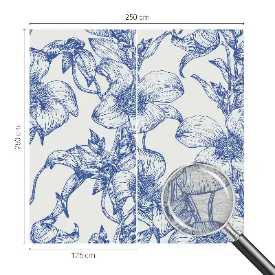 Papier peint intissé imprimé branches fleuries