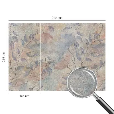 Papier peint photo imprimé sur tissu non tissé Feuilles abstraites