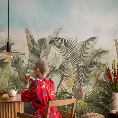 Papier peint salon moderne Tropický raj