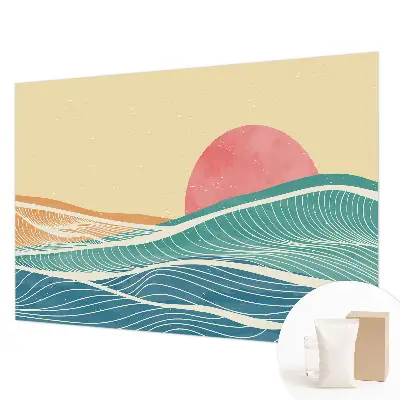 Papier peint photo sur tissu non tissé vagues de la mer