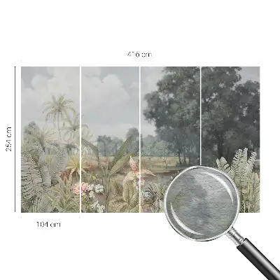 Papier peint photo imprimé sur tissu non tissé Paysage exotique