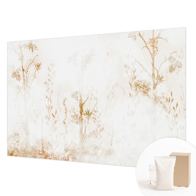 Papier peint panoramique chambre avec un motif botanique élégant