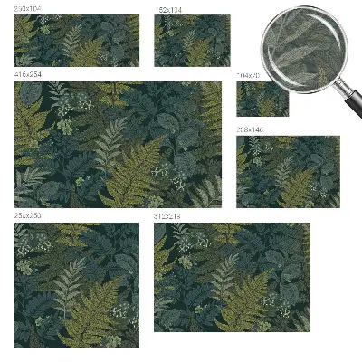 Papier peint photo sur tissu non tissé Élégance verte
