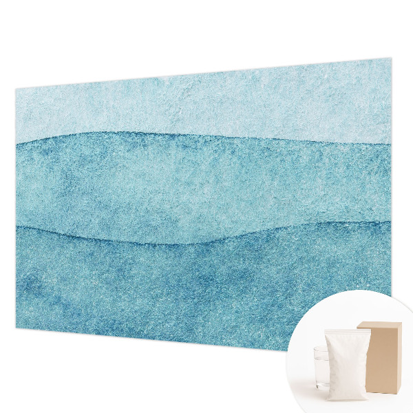 Papier peint panoramique enfant avec un motif de vagues bleues