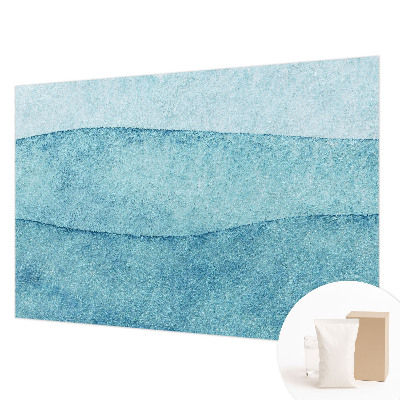 Papier peint panoramique enfant avec un motif de vagues bleues