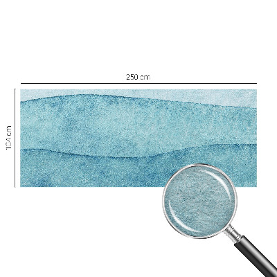 Papier peint panoramique enfant avec un motif de vagues bleues