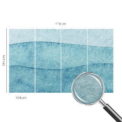 Papier peint panoramique enfant Modré vlny