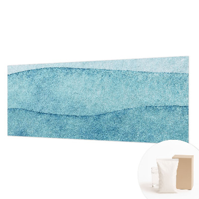 Papier peint panoramique enfant avec un motif de vagues bleues