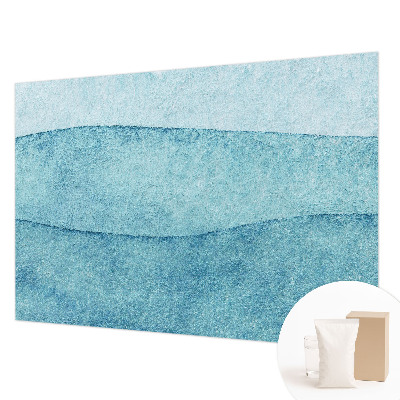 Papier peint panoramique enfant avec un motif de vagues bleues