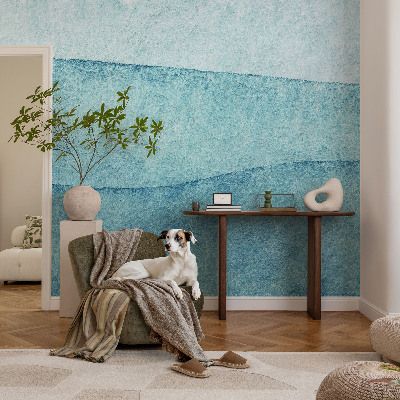 Papier peint panoramique enfant Modré vlny