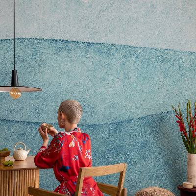 Papier peint panoramique enfant Modré vlny