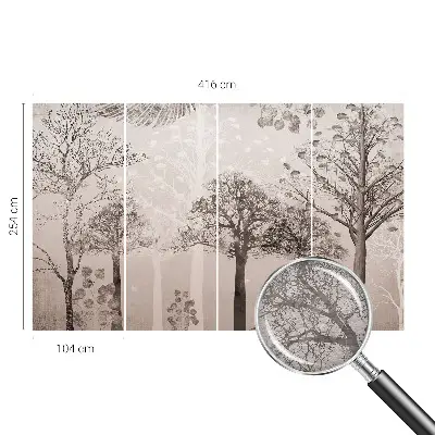 Papier peint photographique intissé Arbres délicats