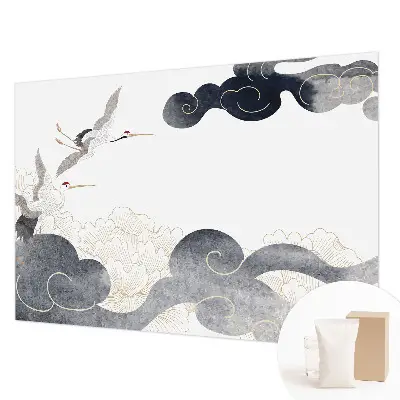 Papier peint photographique sur tissu non tissé Grues en vol