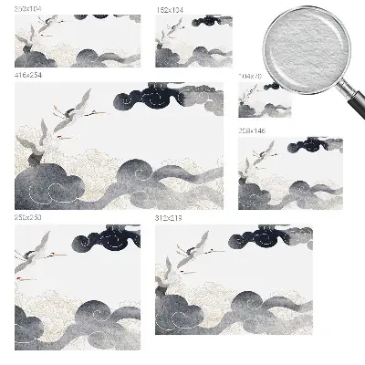 Papier peint photographique sur tissu non tissé Grues en vol