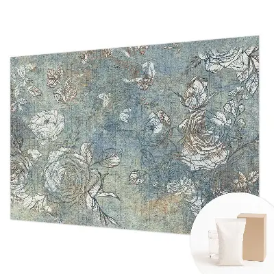 Papier peint intissé roses romantiques