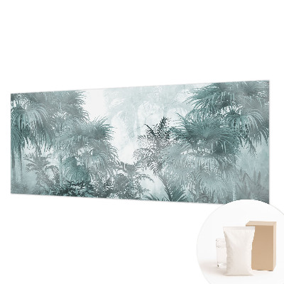 Papier peint photographique avec un motif feuillage exotique vert