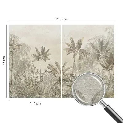 Papier peint photo imprimé sur tissu non tissé jungle tropicale