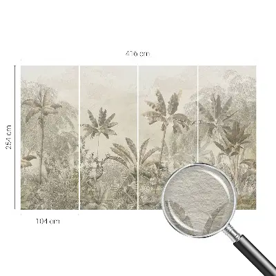 Papier peint photo imprimé sur tissu non tissé jungle tropicale
