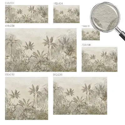Papier peint photo imprimé sur tissu non tissé jungle tropicale