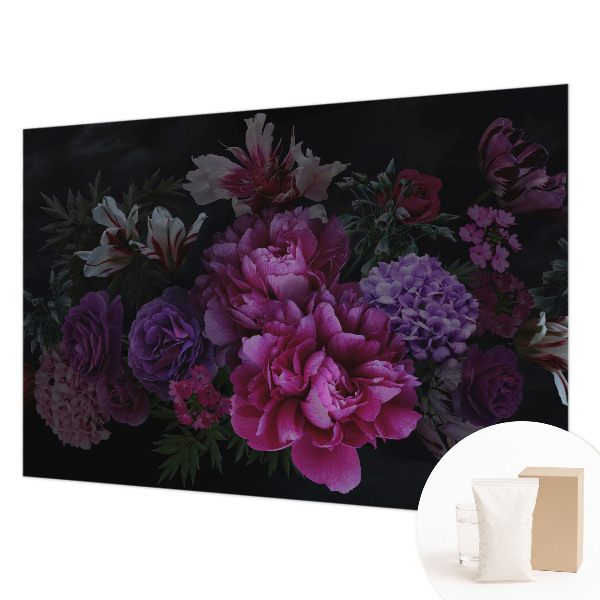 Poster mural panoramique avec un motif floral élégant
