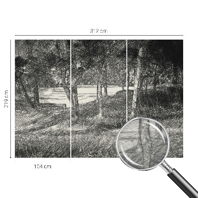 Papier peint salon moderne Pokojná krajina