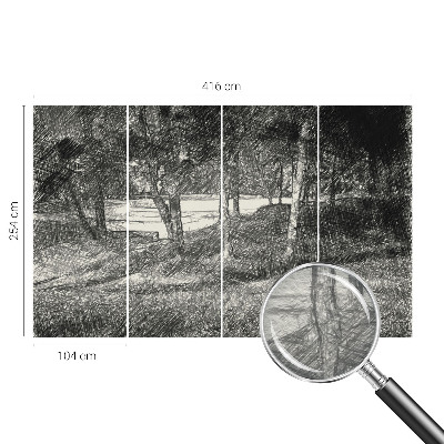 Papier peint salon moderne Pokojná krajina