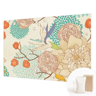 Papier peint photo imprimé sur tissu non tissé Fantaisie florale