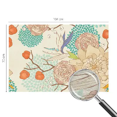 Papier peint photo imprimé sur tissu non tissé Fantaisie florale