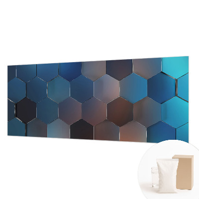 Papier peint chambre moderne Modré šesťuholníky