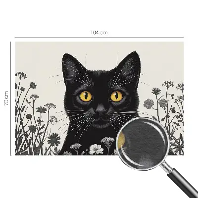 Papier peint photographique sur tissu non tissé fleurs de chat