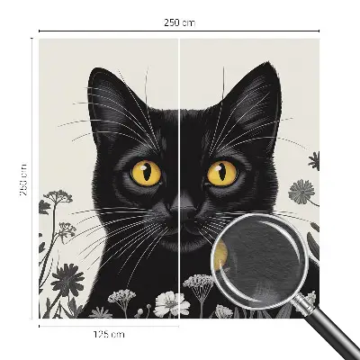 Papier peint photographique sur tissu non tissé fleurs de chat