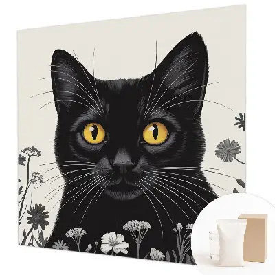 Papier peint photographique sur tissu non tissé fleurs de chat