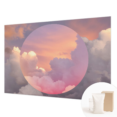 Papier peint panoramique de haute qualité avec un motif de nuages éthérés