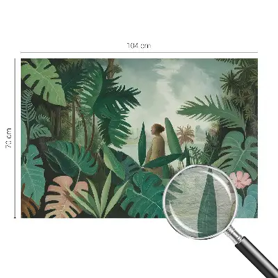Papier peint photo imprimé sur tissu non tissé jungle exotique