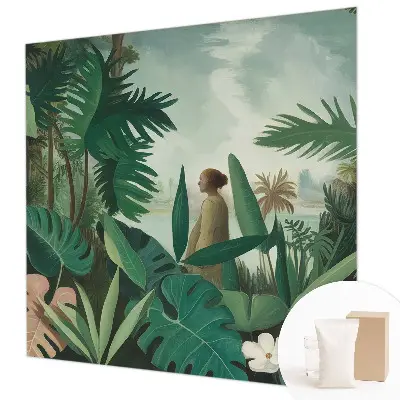 Papier peint photo imprimé sur tissu non tissé jungle exotique