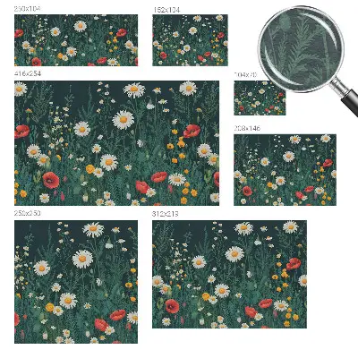 Papier peint photo grand format pour le mur fleurs sauvages