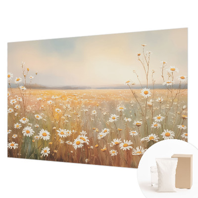 Poster mural panoramique avec un motif de prairie fleurie