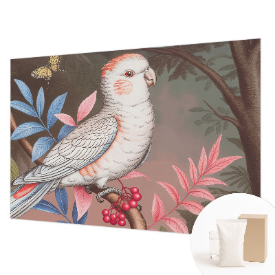Papier peint chambre moderne avec un motif de nature tropicale