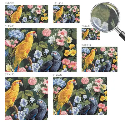 Papier peint intissé Oiseaux exotiques