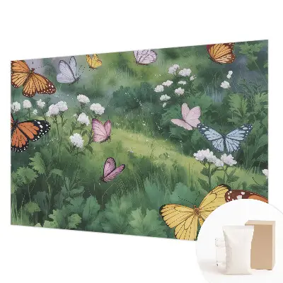 Papier peint photo sur tissu non tissé Papillons dans la prairie