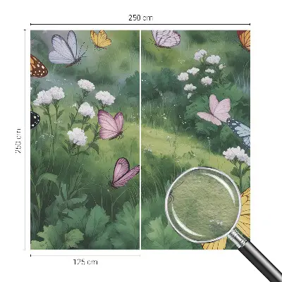 Papier peint photo sur tissu non tissé Papillons dans la prairie