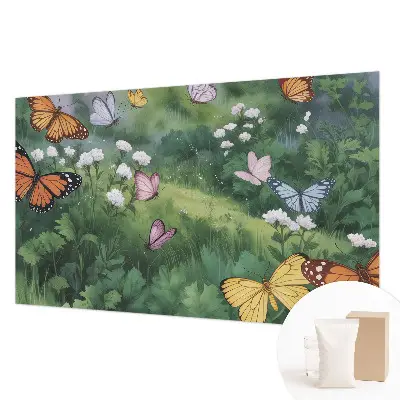 Papier peint photo sur tissu non tissé Papillons dans la prairie