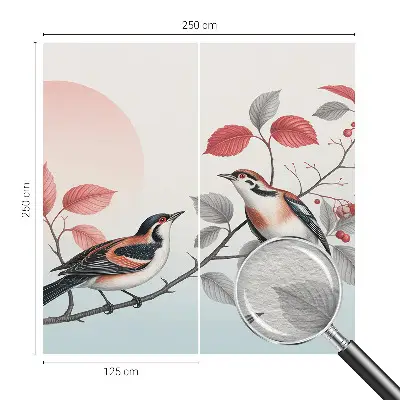 Papier peint photo grand format pour le mur oiseaux assis