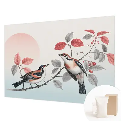 Papier peint photo grand format pour le mur oiseaux assis